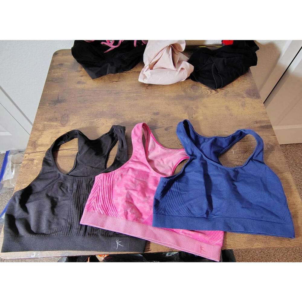 Bundle of 6 Sports Bras Stretch Athletic Various Brands Size M to L